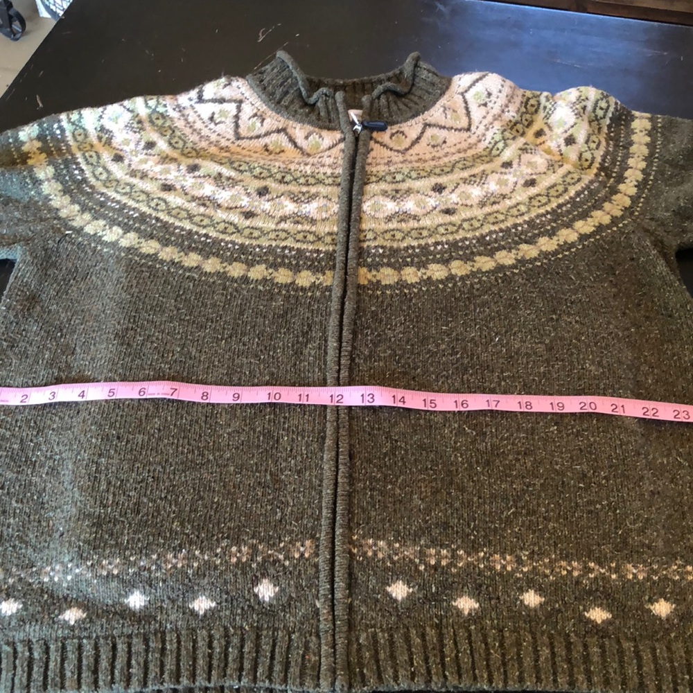 Evan-picone fair isle zip up sweater.  Size 1X